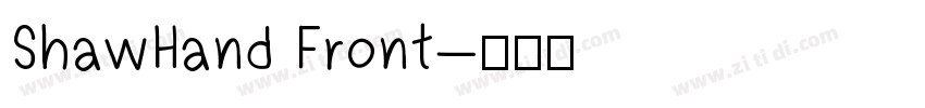 ShawHand Front字体转换
